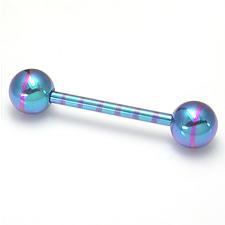 14g 5/8” Candy Stripe Straight Barbell