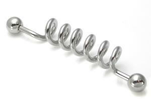 14g 1.5" Spiral Industrial Barbell