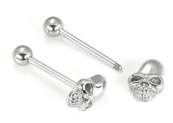 14g 5/8" Alien Face Straight Steel Barbell — Price Per 1