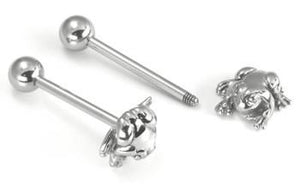 14g 5/8" Steel Casted Frog Straight Barbell - Painful Pleasures