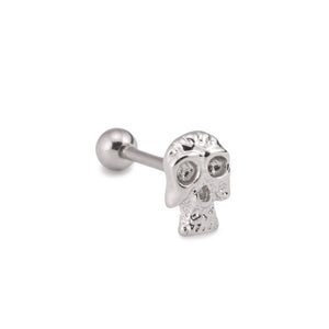 14g 5/8" Flat Skull Straight Barbell - Painful Pleasures
