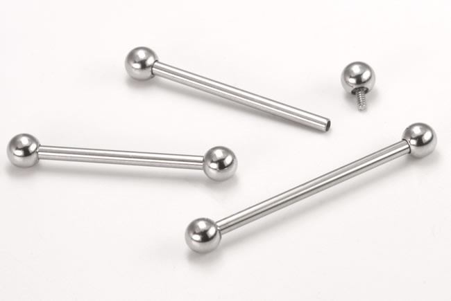 Tilum 16g Internally Threaded Titanium Straight Barbell - Price Per 1