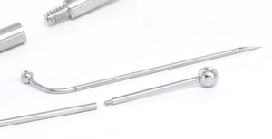 14g E-Z Piercing Straight Barbell Step-Down Threaded Barbell - Painful Pleasures