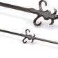 16g 1 3/8" Black Fleur de Lis Industrial Barbell