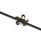 16g 1 3/8” Black Fleur de Lis Industrial Barbell- Balls Removed