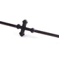 16g 1 3/8” Black Cross Industrial Barbell- Front View