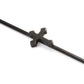 16g 1 3/8” Black Cross Industrial Barbell- Balls Removed