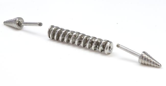 16g 1 3/8” Drill Bit Industrial Barbell- Ends Off