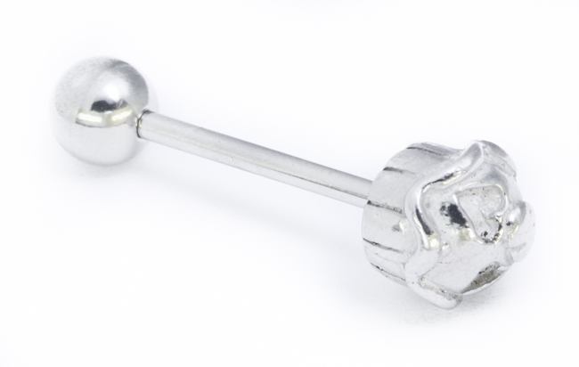 14g 5/8” Cupcake Straight Barbell-Ball on