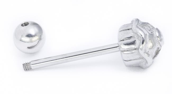 14g 5/8” Cupcake Straight Barbell-Ball off