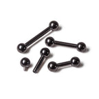 10g Black PVD Coated Steel Internal Straight Barbell - 5/16" to 3/4" - Painful Pleasures