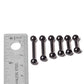 10g Black PVD Coated Steel Internal Straight Barbell – 5/16” to 3/4" Size Chart