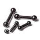 4g Black PVD Coated Steel Internal Straight Barbell - 1/2" to 1â