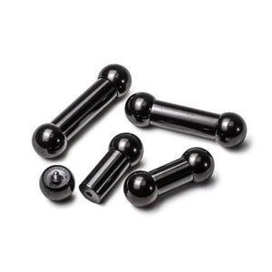 0g Black PVD Coated Steel Internal Straight Barbell - 1/2" to 1â - Painful Pleasures