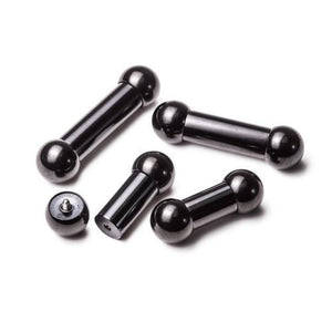 00g Black PVD Coated Steel Internal Straight Barbell - 1/2â to 1â - Painful Pleasures