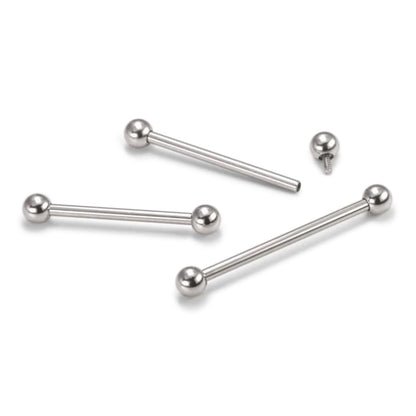 18g Internal 0.8mm Threading Steel Straight Barbell — Price Per 1 - Painful Pleasures
