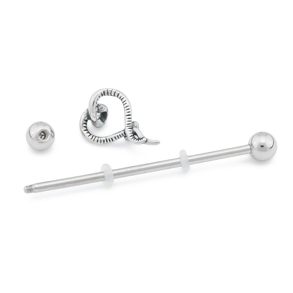 Serpentine Heart Industrial Barbell