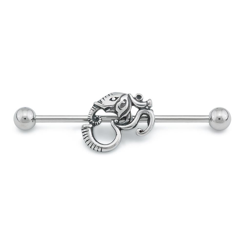14g 1-1/2” Elephant Ohm Industrial Barbell