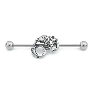14g 1-1/2” Elephant Ohm Industrial Barbell - Painful Pleasures