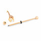 14g 1-1/2” PVD Gold African Giraffe Industrial Barbell