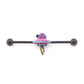 14g 1-1/2” Neon Spacecraft Industrial Barbell