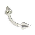 14G  BENT BARBELL WITH CONES - Painful Pleasures