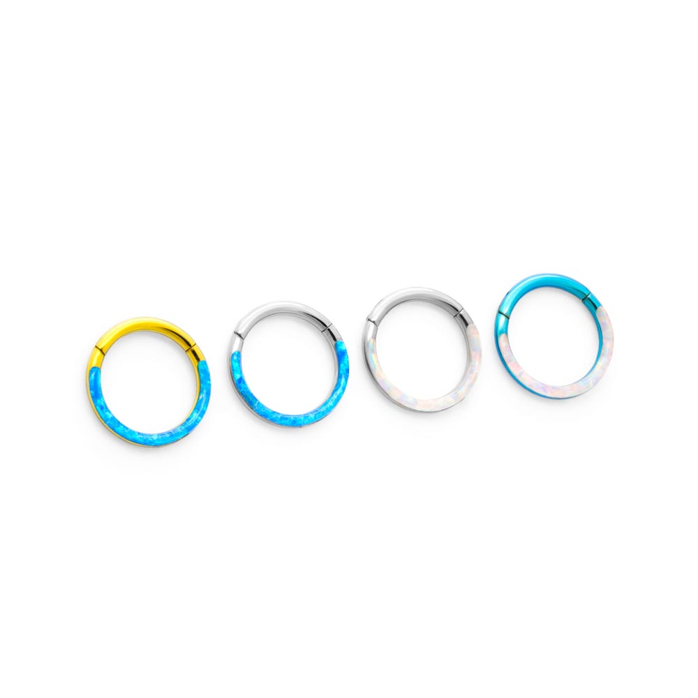 16g Semicircle Opal Titanium Clicker — Price Per 1