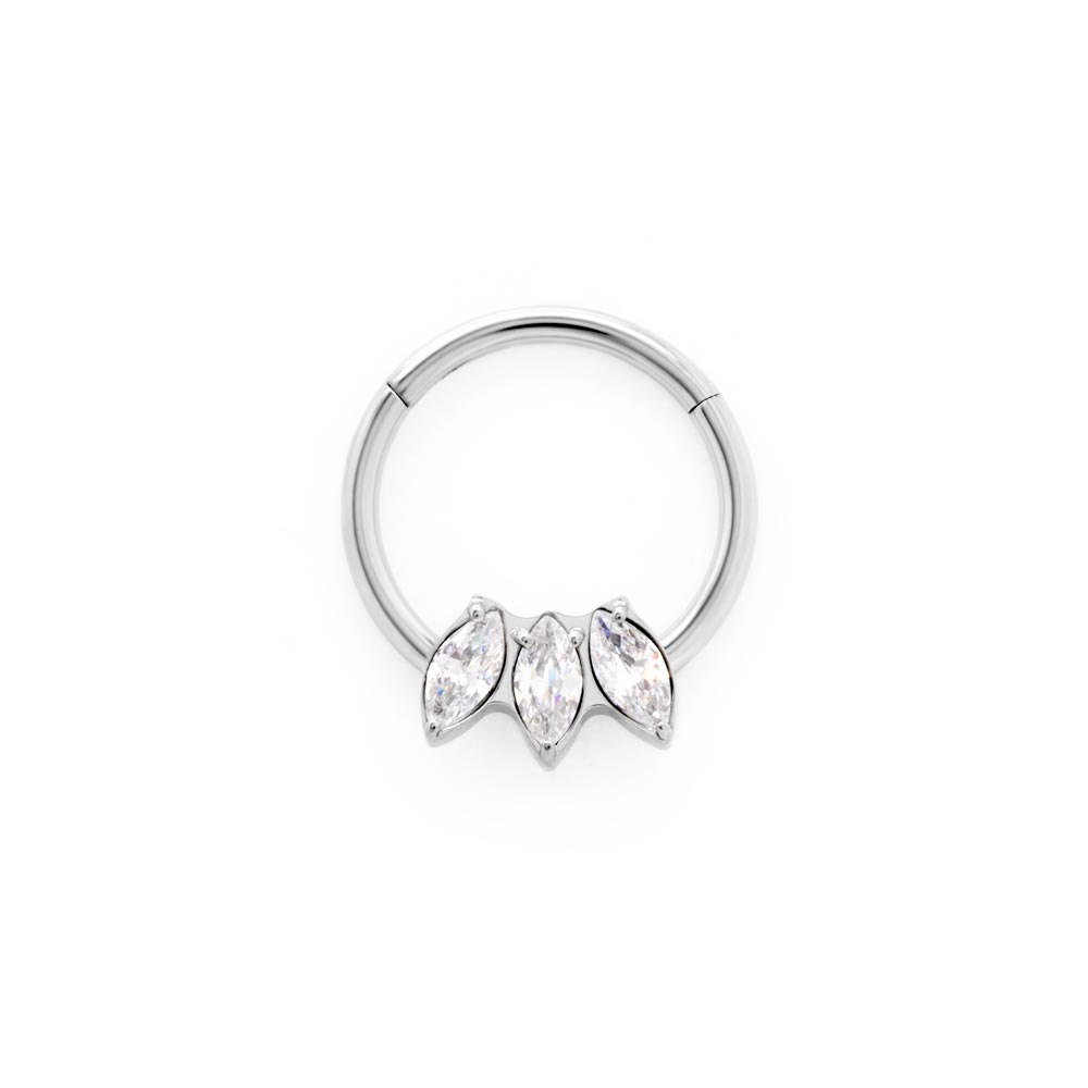 Tilum 16g Marquis Jewel Fan Titanium Clicker - Price Per 1