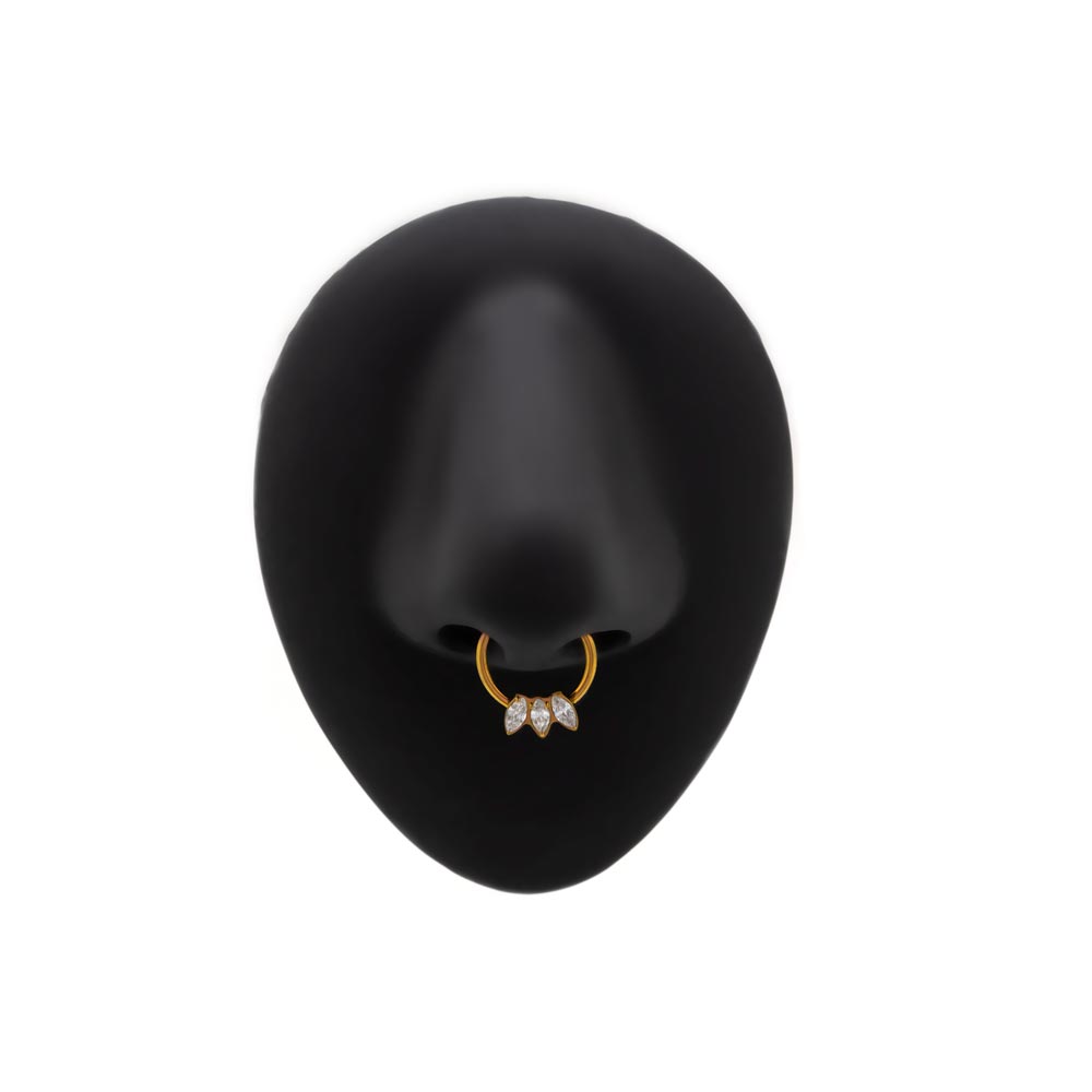 Tilum 16g Marquis Jewel Fan Titanium Clicker - Price Per 1
