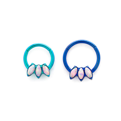16g Marquis White Opal Fan Titanium Clicker — Price Per 1 - Painful Pleasures