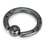 10g Industrial Captive bead ring with Drilled Holes