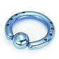 8g Industrial Captive bead ring with Drilled Holes.