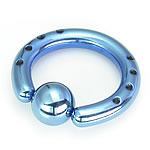8g Industrial Captive bead ring with Drilled Holes.