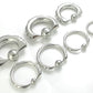 14g-2g Techno Tribal Captive Bead Ring with Vampire Tips - Size Chart