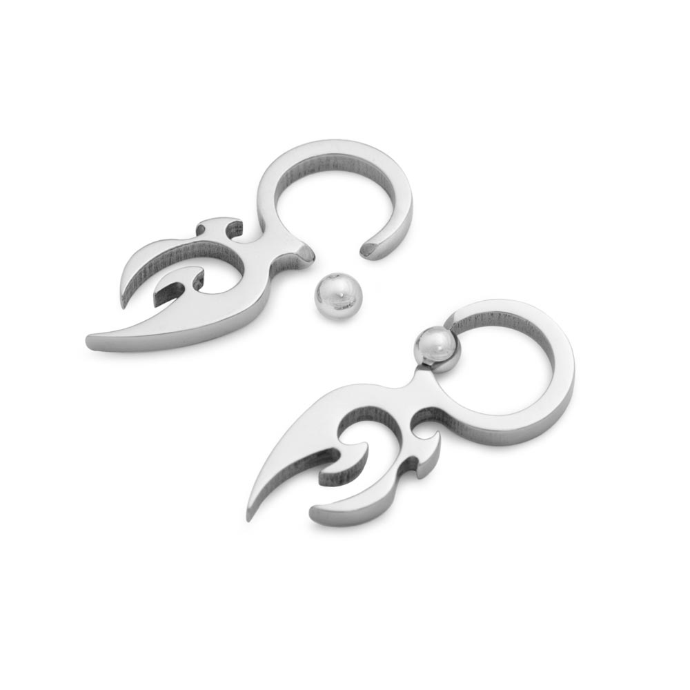 10g Steel Double Blade Captive Bead Ring