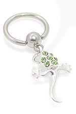14g Tailpiece Gecko Captive Ring - Painful Pleasures