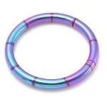 14g Candy Stripe Segment Captive Ring - Painful Pleasures