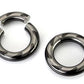 10g-4g Black Titanium Coated Stainless Steel Segment Ring - Laser Saw Blade