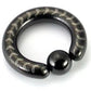 10g-4g Black Titanium-Coated Stainless Steel Captive Ring with Arrows