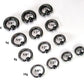 10g-4g Black Titanium-Coated Stainless Steel Captive Ring with Arrows - Size Chart