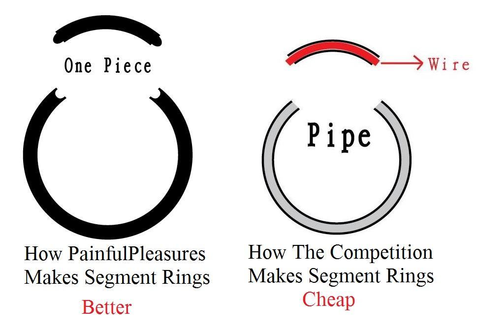 12g Stainless steel Segment Ring- Parts