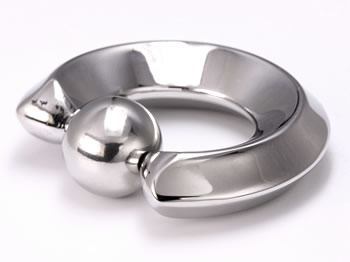 Quadrangle Steel Captive Bead Ring — 12g–00g — Price Per 1