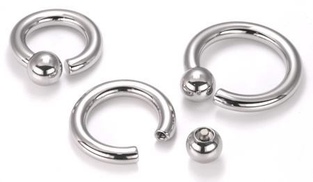 6g Internal Steel Screw on Captive Bead Ring — Price Per 1