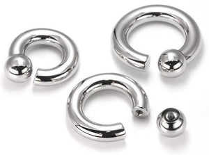 2g Internal Steel Screw On Captive Bead Ring — Price Per 1 - Painful Pleasures
