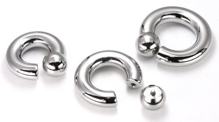 0g Steel Screw on Ball Ring Internally Threaded - Price Per 1