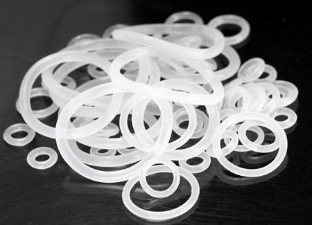 Spare Clear Silicone O-Rings - 18g-1" - Bag of 100