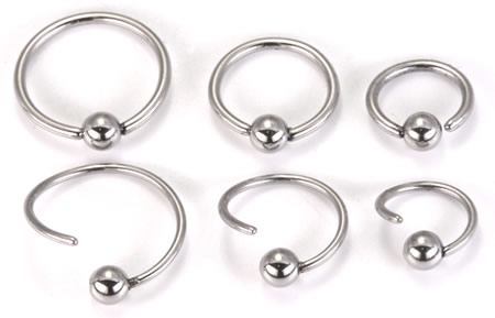 20g Annealed Stainless Steel Ring with 2mm Fixed Ball- Size options