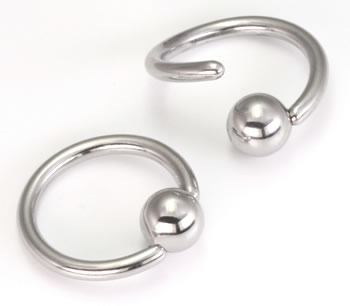 14g Fixed Bead Stainless Steel Ring - Annealed