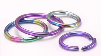 Tilum 14g Anodized Titanium Segment Ring - Price Per 1