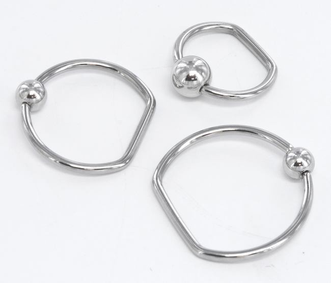16g Stainless Steel D-Ring Measurements